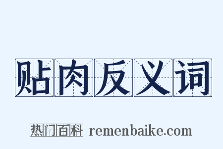 贴肉反义词是什么意思的图片
